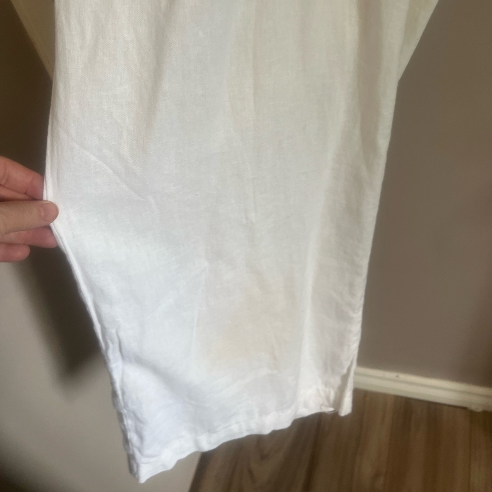 NWT Old Navy linen viscose wide leg high waisted white pants XXL - Picture 2 of 7